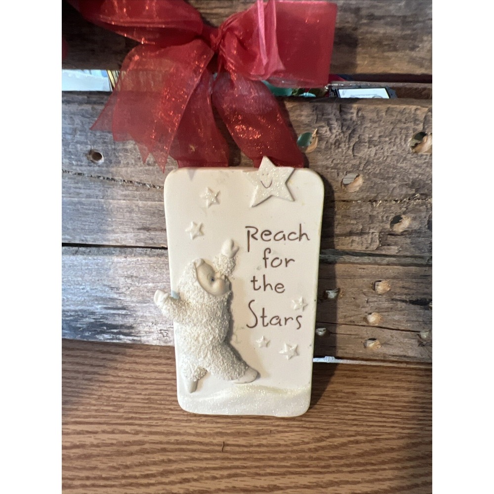 Dept 56 Snowbabies 2005 Hanging Wall Plaque REACH FOR THE STARS Hope Inspiration
